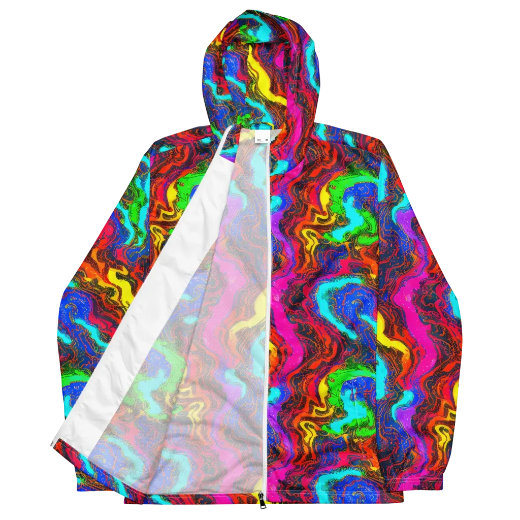 Prismatic Fossils on Men's Windbreaker — Front