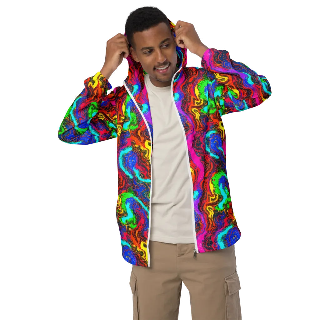 Prismatic Fossils on Men's Windbreaker — Front