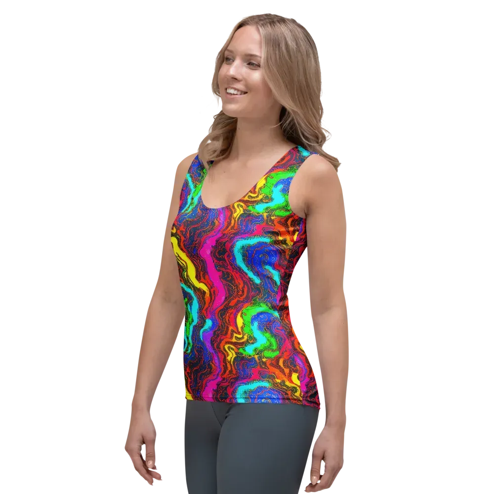 Prismatic Fossils on Women's Tank Top — Left Front