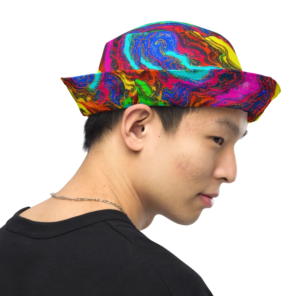Prismatic Fossils on Reversible Bucket Hat — Right Outside