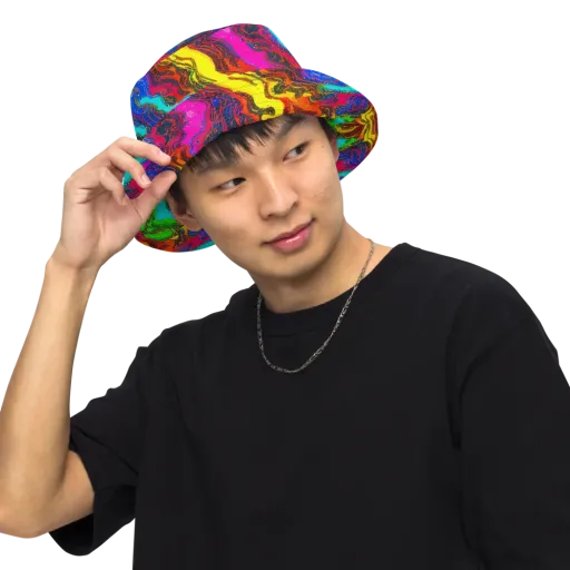 Prismatic Fossils on a Reversible Bucket Hat