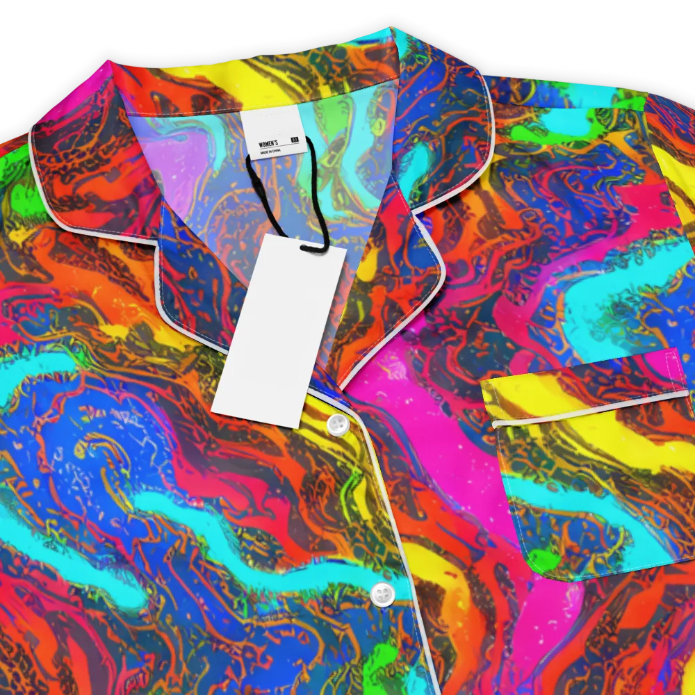 Prismatic Fossils on Women's Short Sleeve Pajama Top — Product details