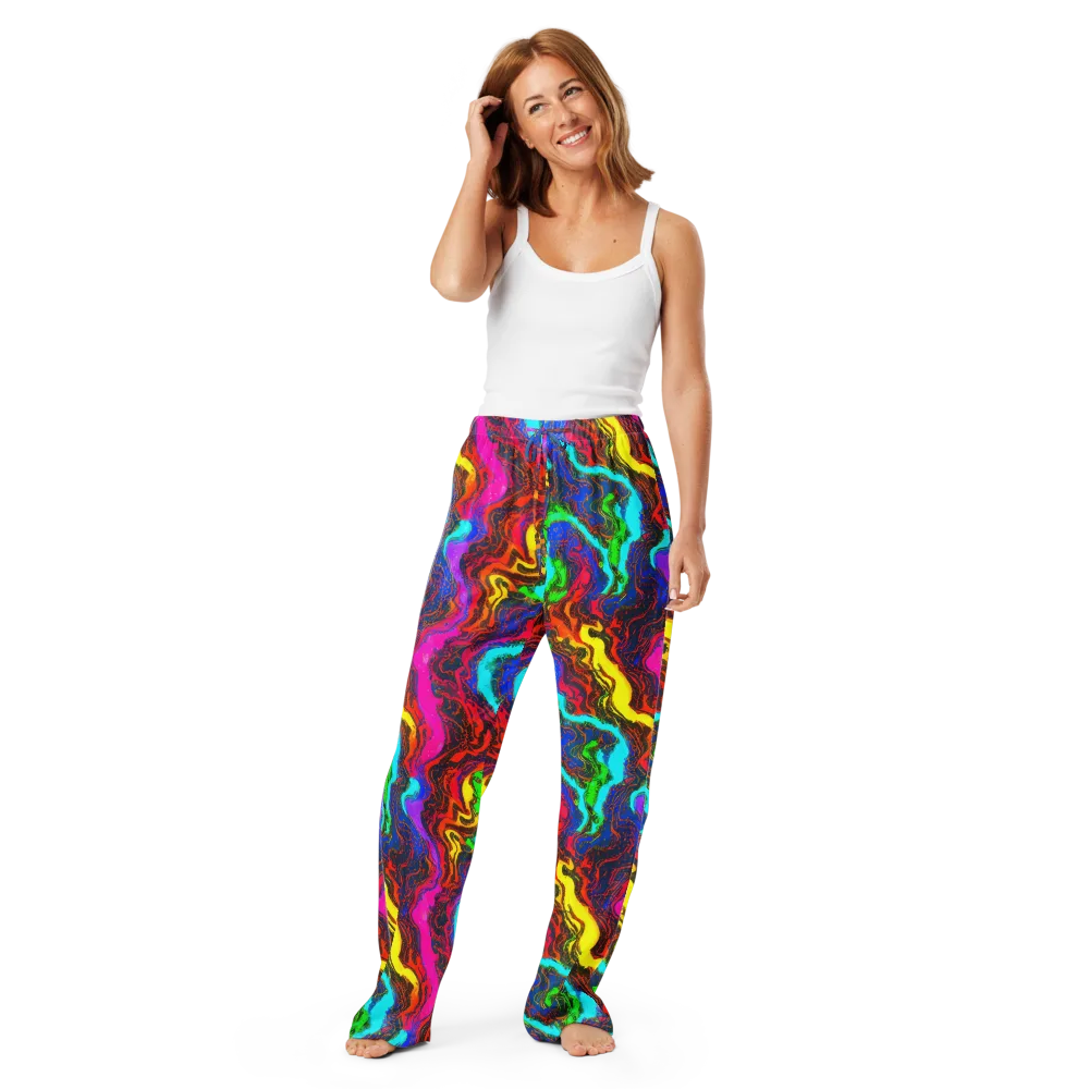 Prismatic Fossils on Women's Pajama Pants — Front