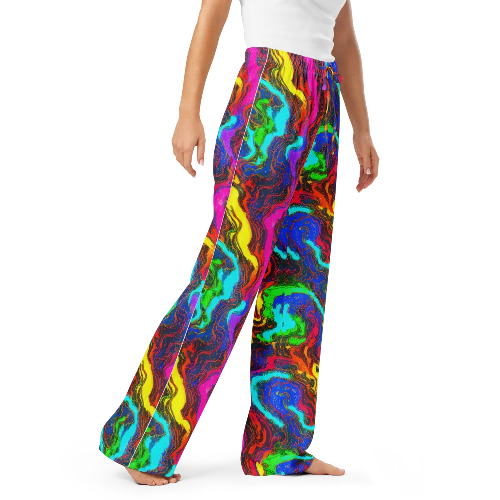 Prismatic Fossils on Women's Pajama Pants — Right Front