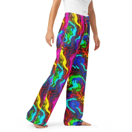 Prismatic Fossils on a Women's Pajama Pants
