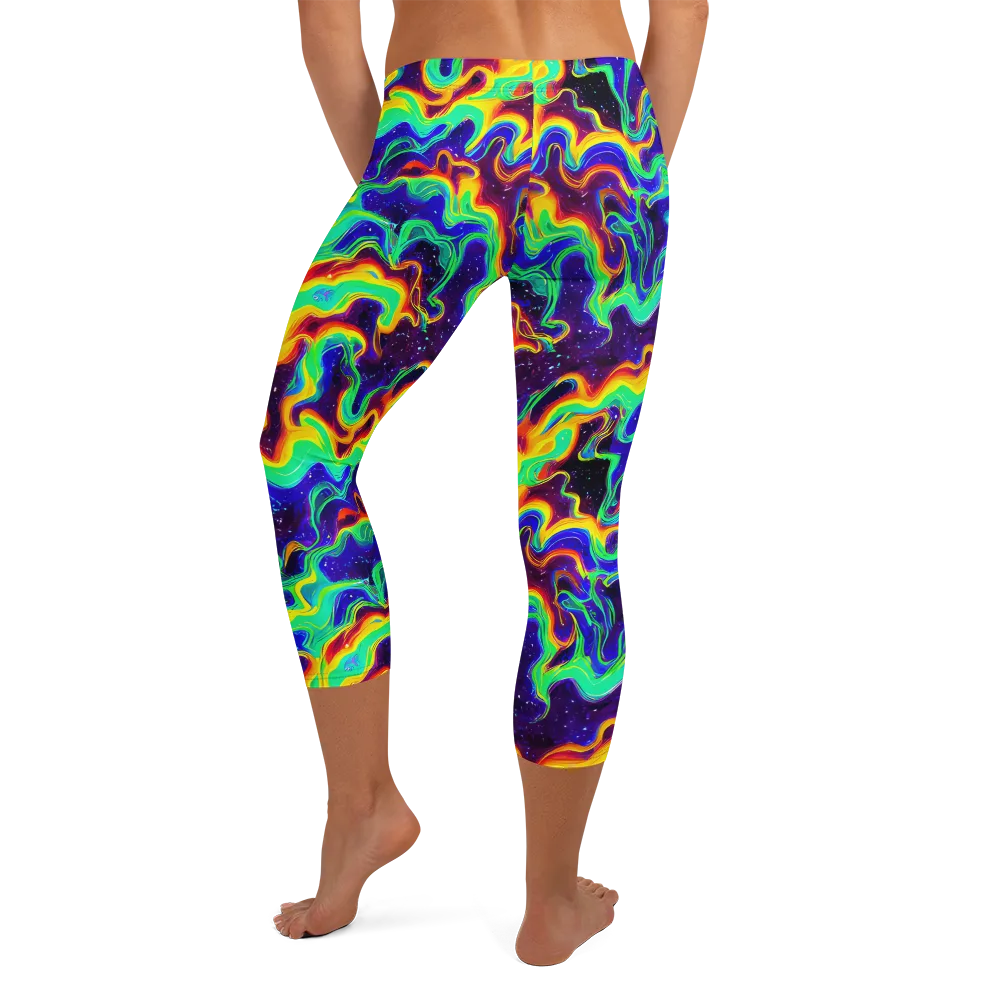 Hypercosm on Capri Leggings — Back
