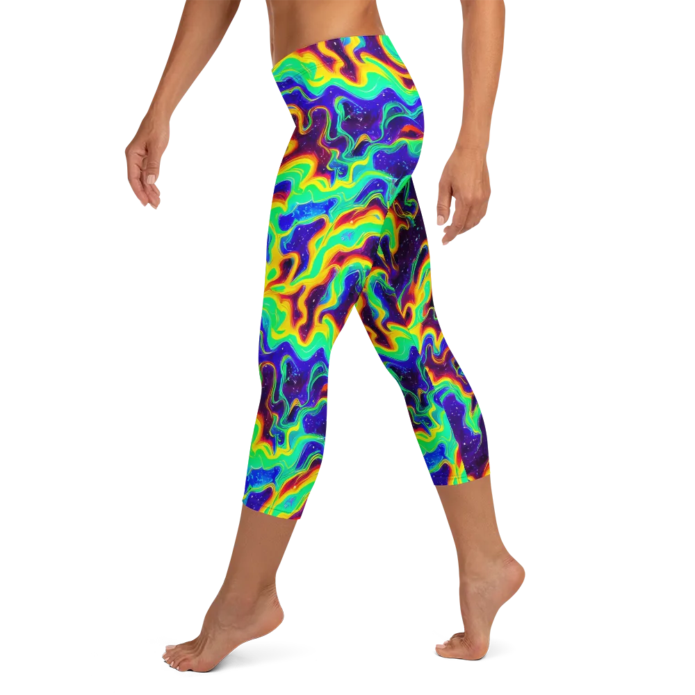 Hypercosm on Capri Leggings — Left