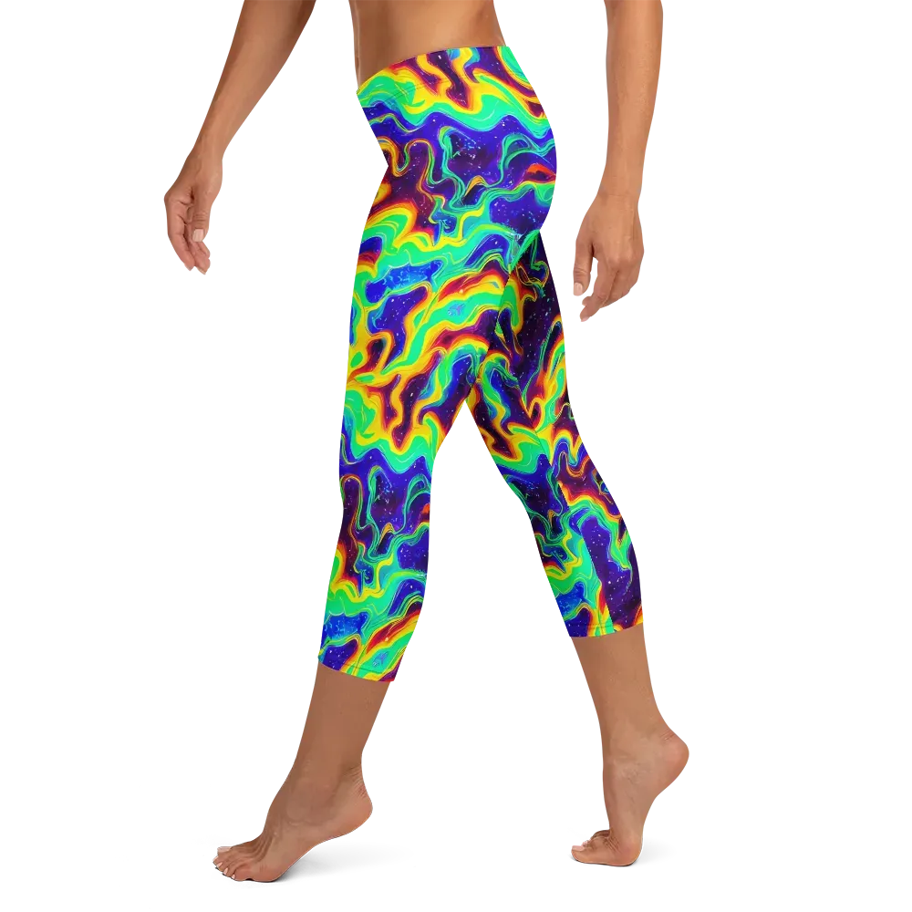 Hypercosm on Capri Leggings — Left
