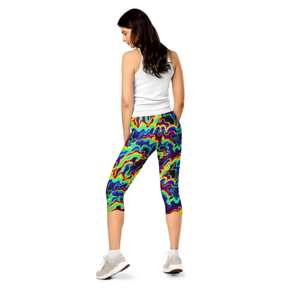 Hypercosm on Capri Leggings — Back