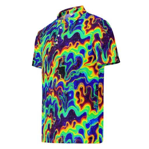 Hypercosm on a Men's Slim Fit Polo Shirt