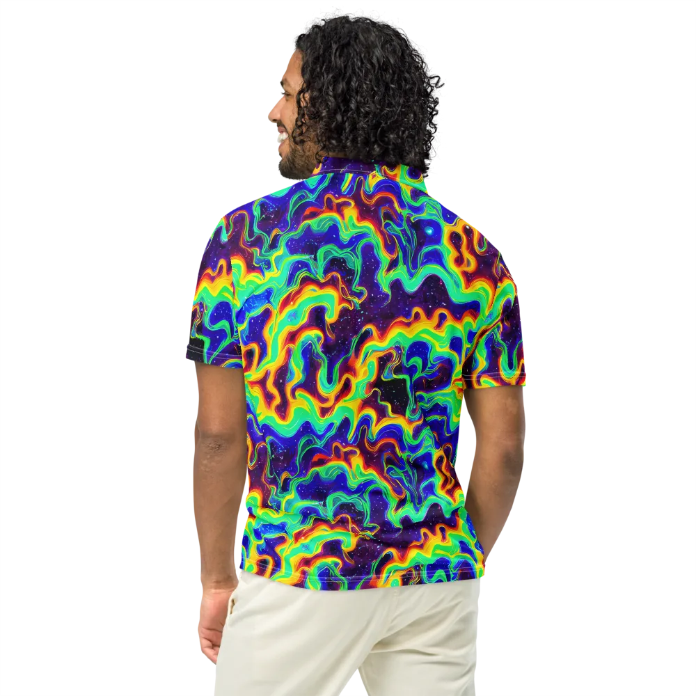 Hypercosm on Men's Slim Fit Polo Shirt — Back