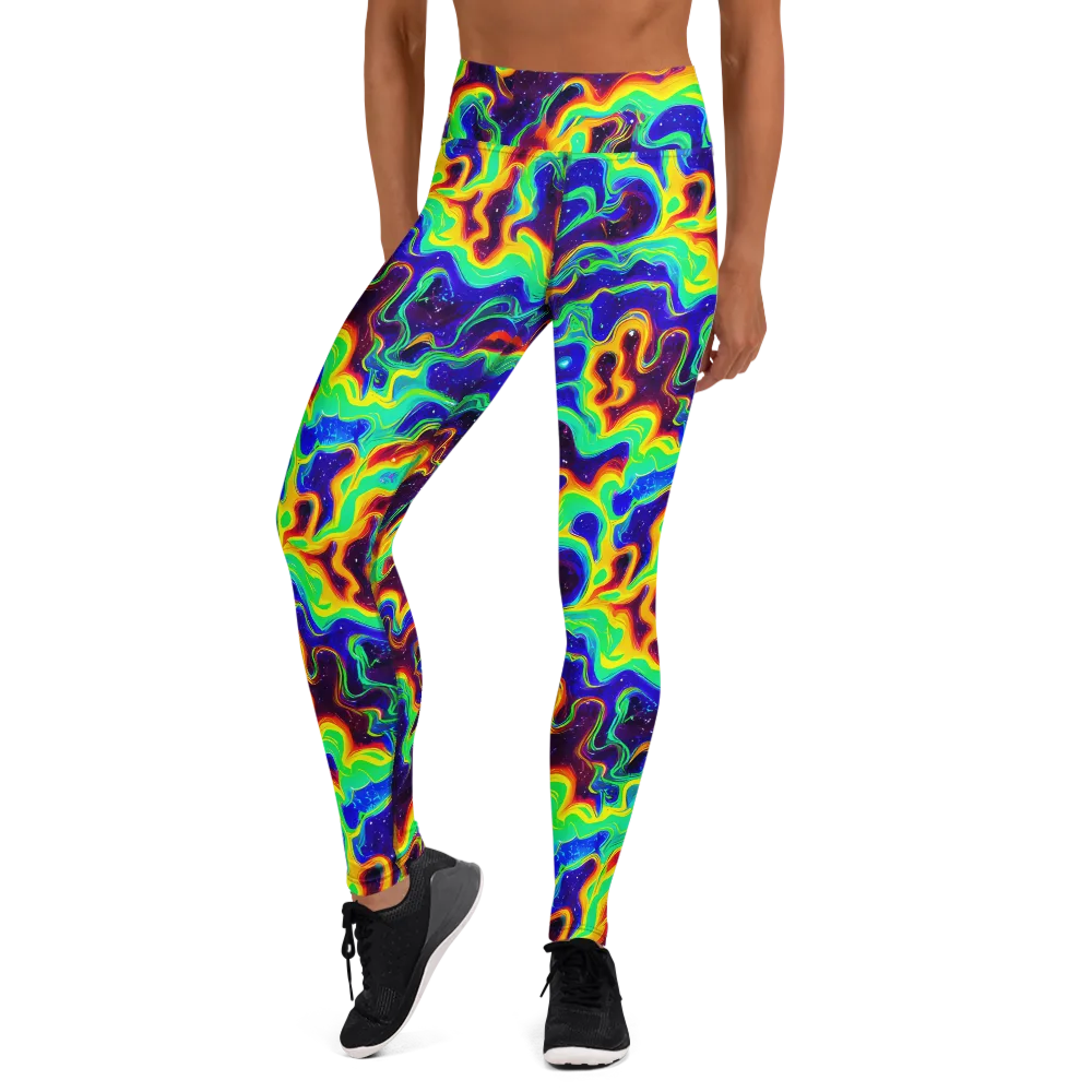 Hypercosm on Yoga Leggings — Front