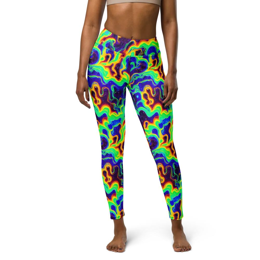 Hypercosm on Yoga Leggings — Front