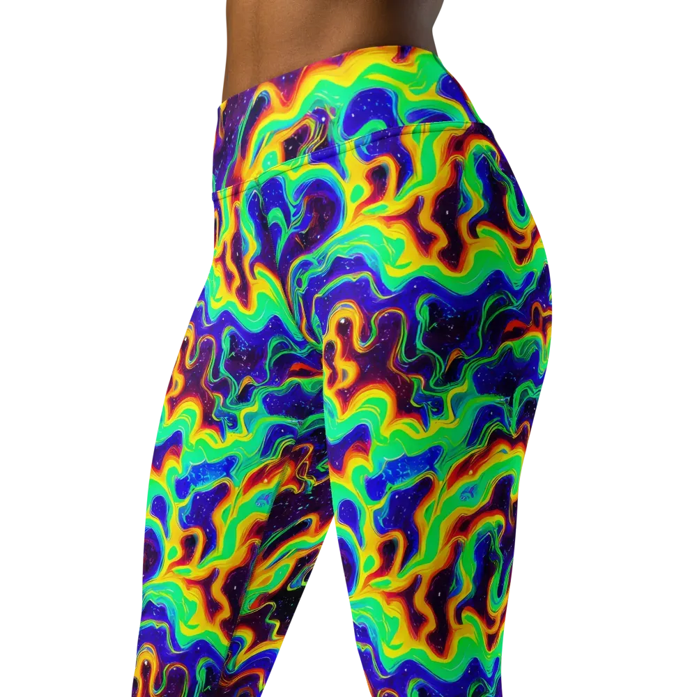 Hypercosm on Yoga Leggings — Left Front