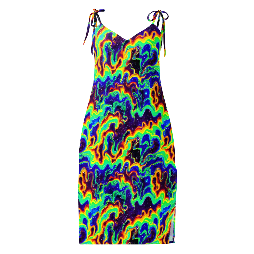 Hypercosm on Slip Dress — Front
