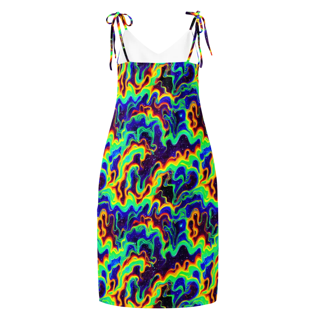 Hypercosm on Slip Dress — Back