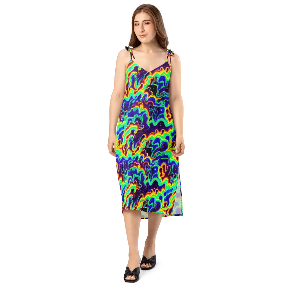 Hypercosm on Slip Dress — Front