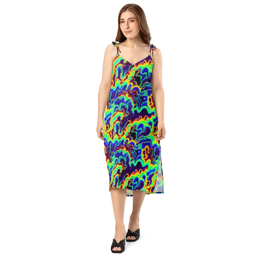Hypercosm on Slip Dress — Front