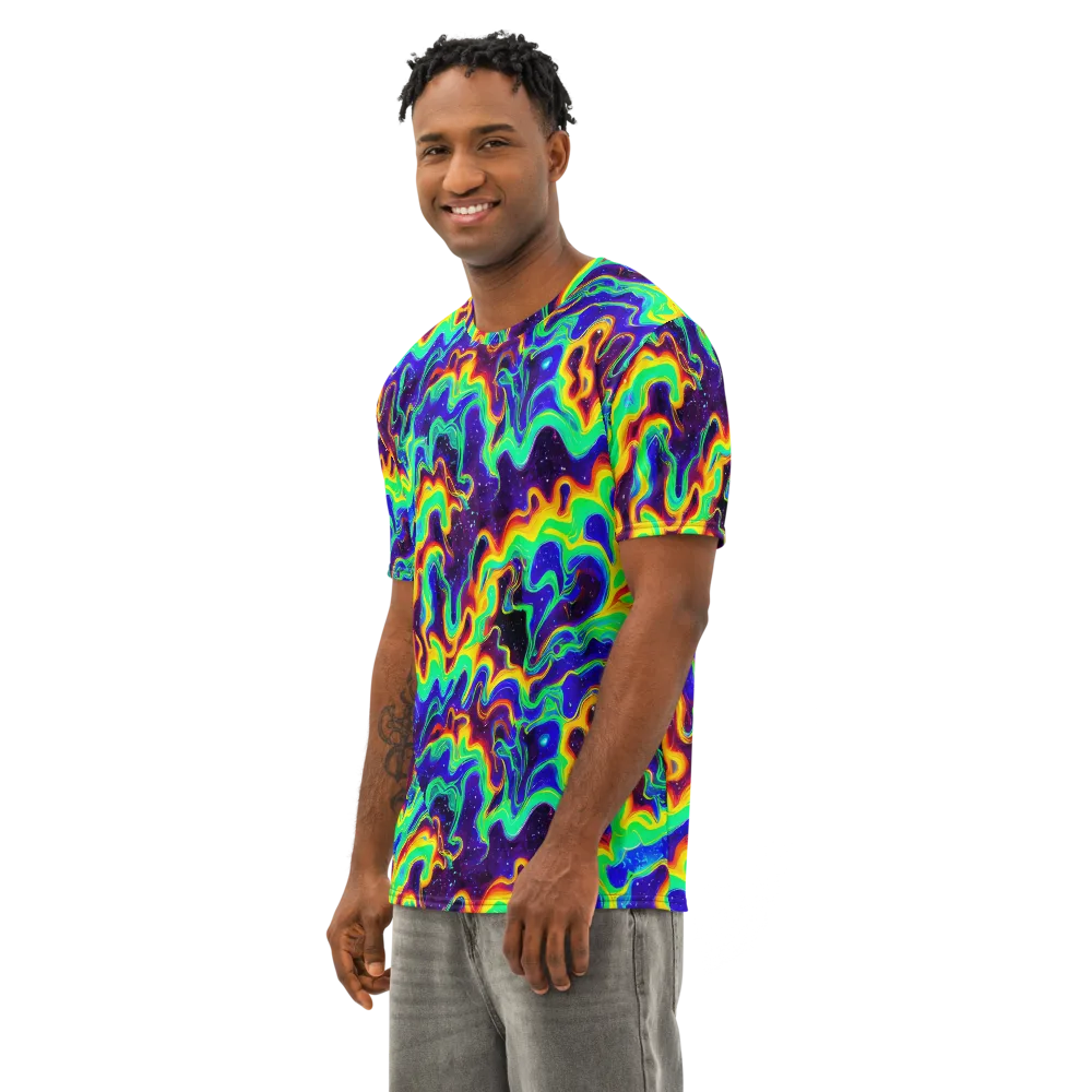 Hypercosm on Men's Cotton Crew Neck T-Shirt — Left Front