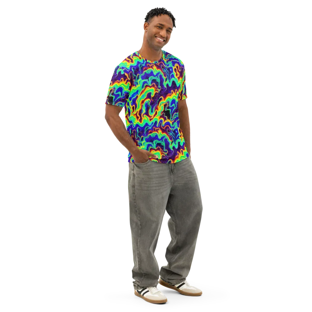 Hypercosm on Men's Cotton Crew Neck T-Shirt — Right Front