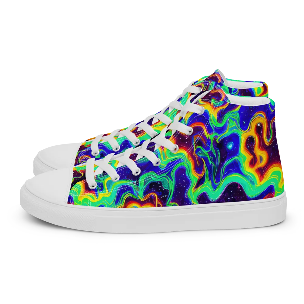 Hypercosm on Men's High Top Canvas Shoes — Left