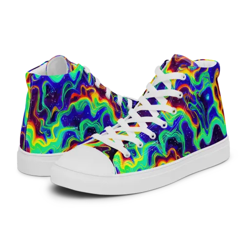 Hypercosm on a Men's High Top Canvas Shoes