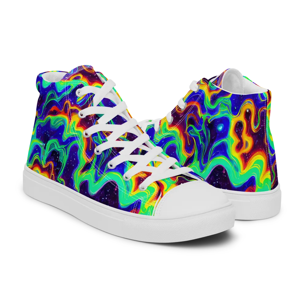Hypercosm on Men's High Top Canvas Shoes — Right