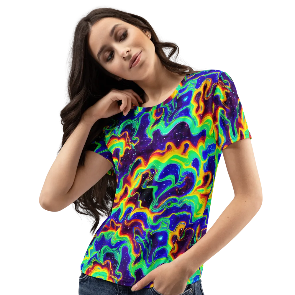 Hypercosm on Women's Crew Neck T-Shirt — Left Front