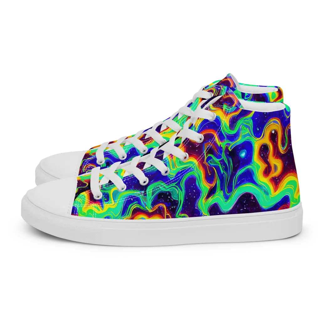 Hypercosm on Women's High Top Canvas Shoes — Left