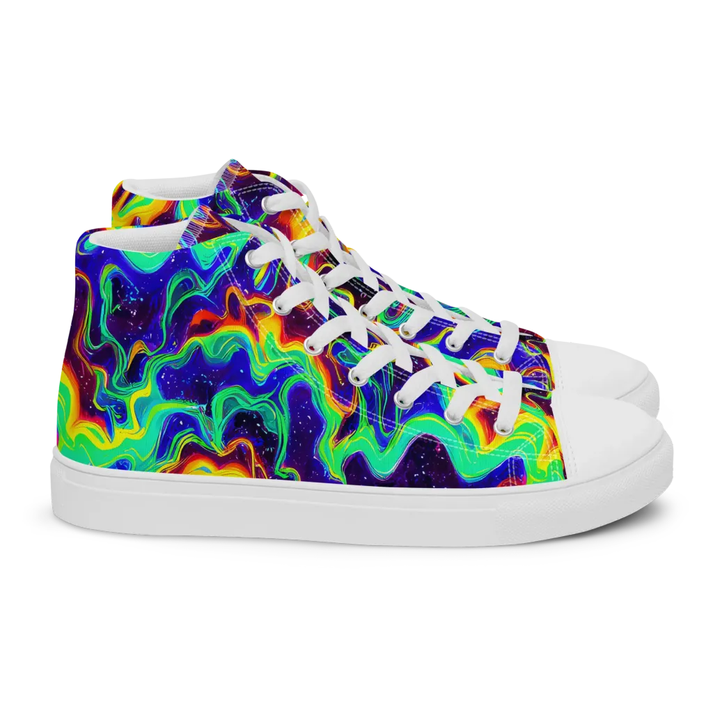 Hypercosm on Women's High Top Canvas Shoes — Right