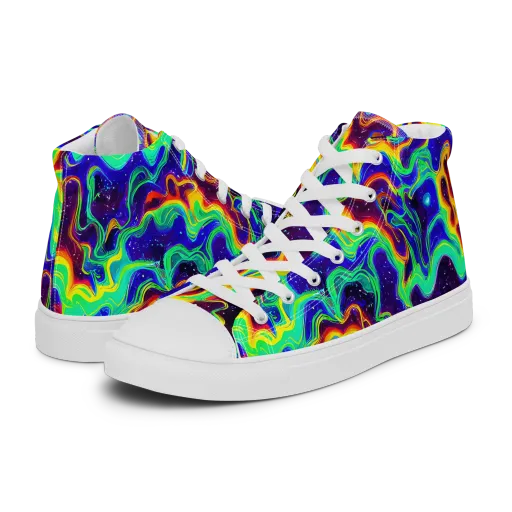 Hypercosm on a Women's High Top Canvas Shoes