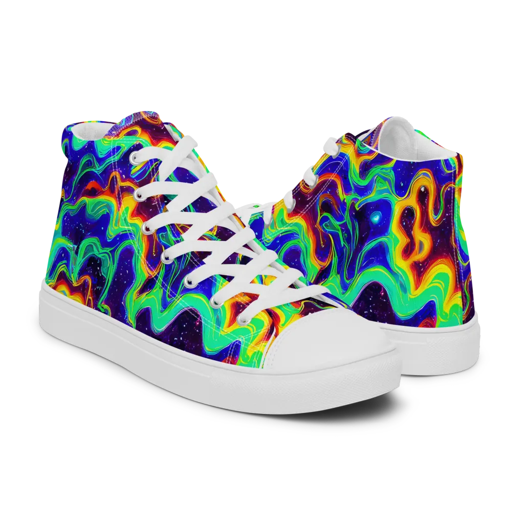 Hypercosm on Women's High Top Canvas Shoes — Right