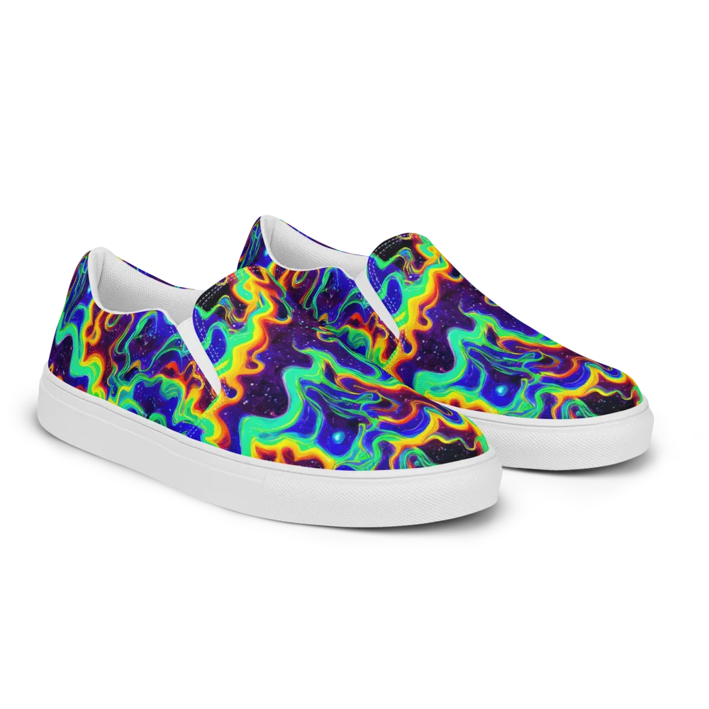 Hypercosm on Men's Slip-On Canvas Shoes — Right Front