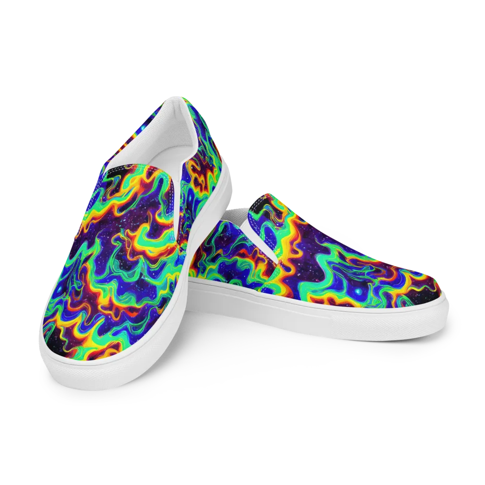 Hypercosm on Men's Slip-On Canvas Shoes — Left Front