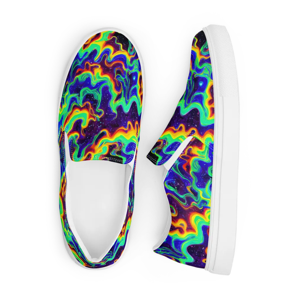 Hypercosm on Men's Slip-On Canvas Shoes — Front