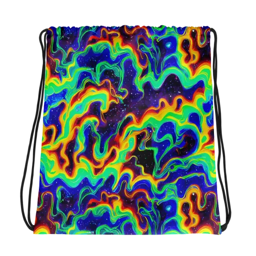 Hypercosm on a Drawstring Bag