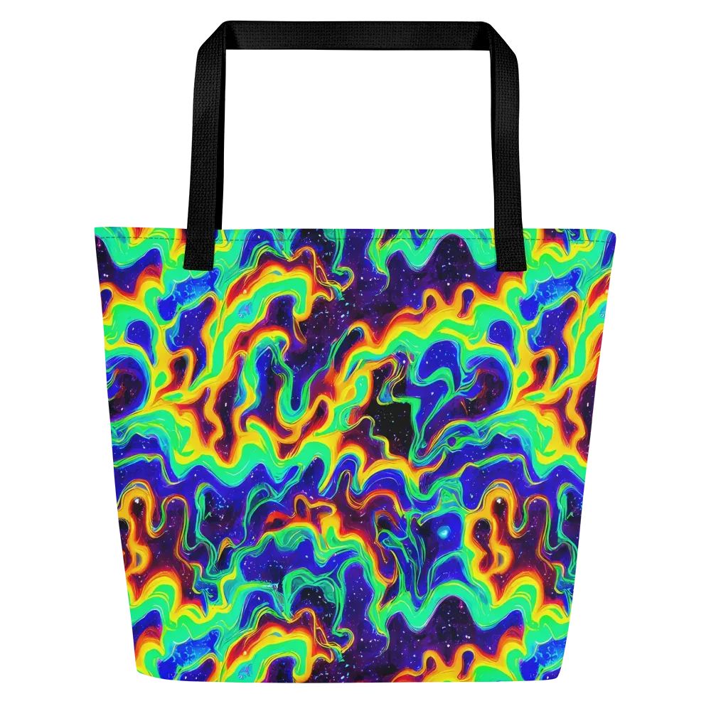 Hypercosm on Large Tote Bag W/ Pocket — Front