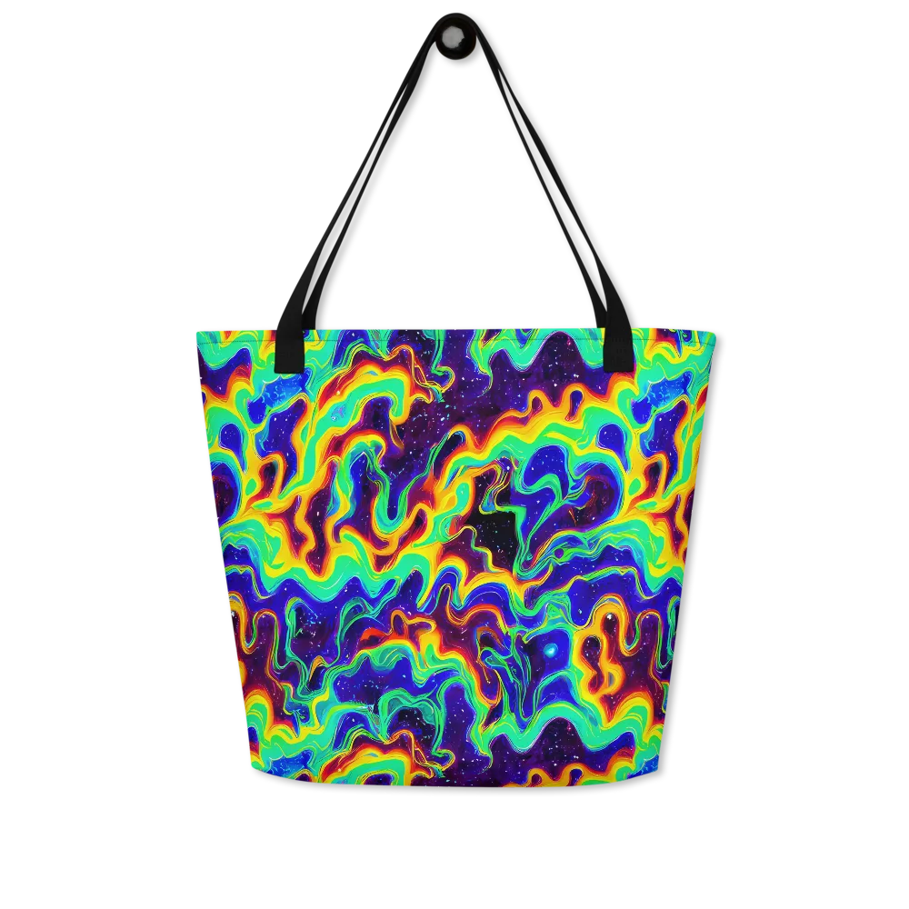 Hypercosm on Large Tote Bag W/ Pocket — Front