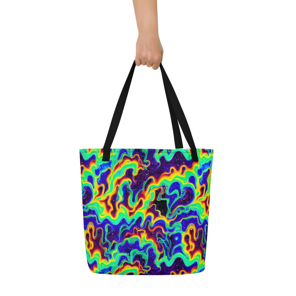 Hypercosm on Large Tote Bag W/ Pocket — Front