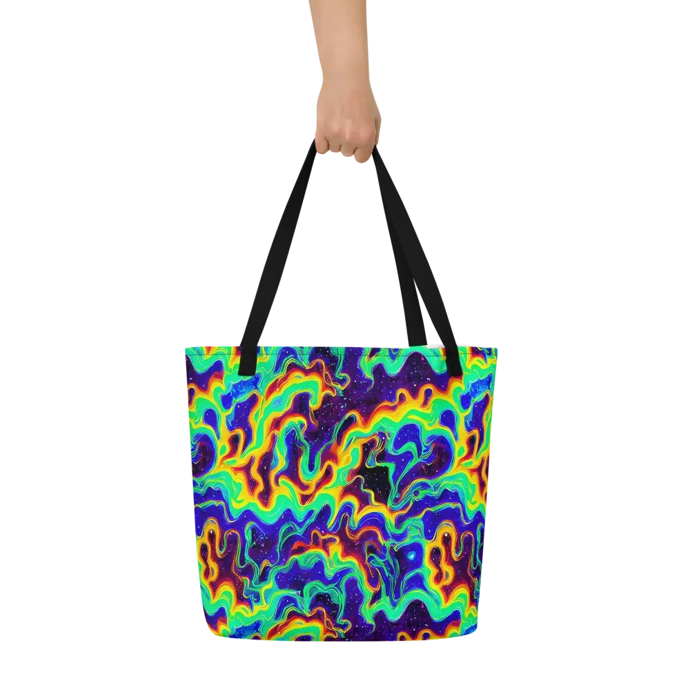 Hypercosm on Large Tote Bag W/ Pocket — Front