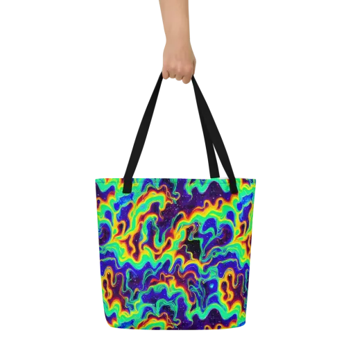 Hypercosm on a Large Tote Bag W/ Pocket