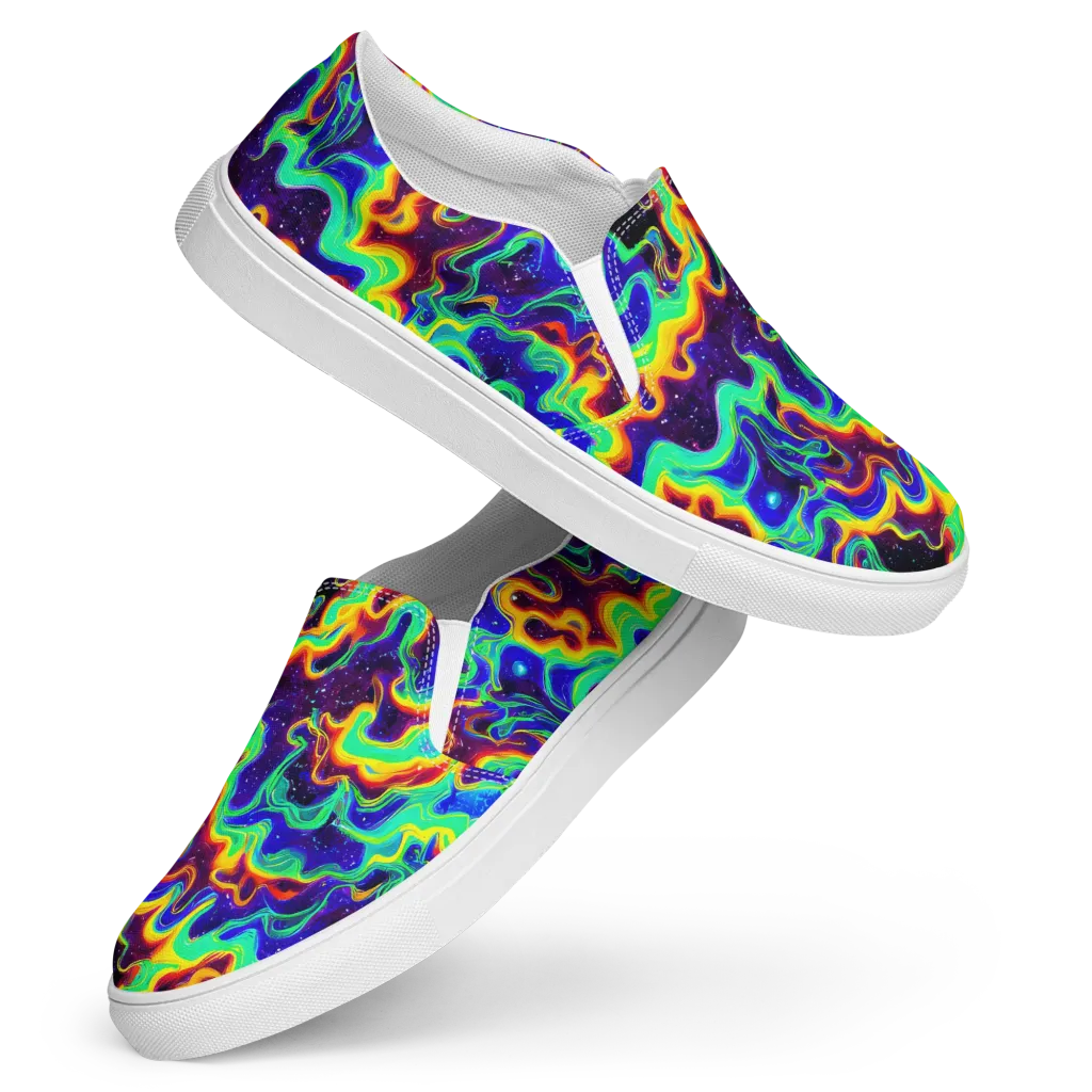 Hypercosm on Women's Slip-On Canvas Shoes — Front