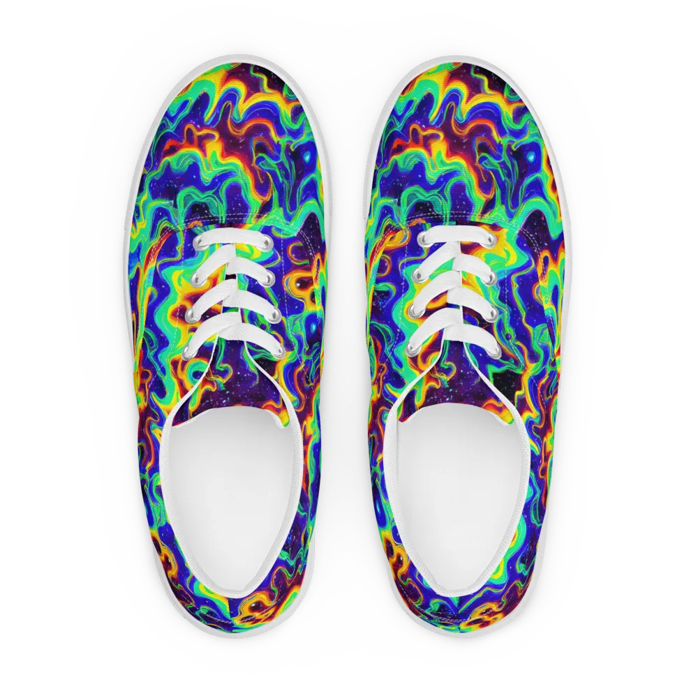 Hypercosm on Men's Lace-Up Canvas Shoes — Front