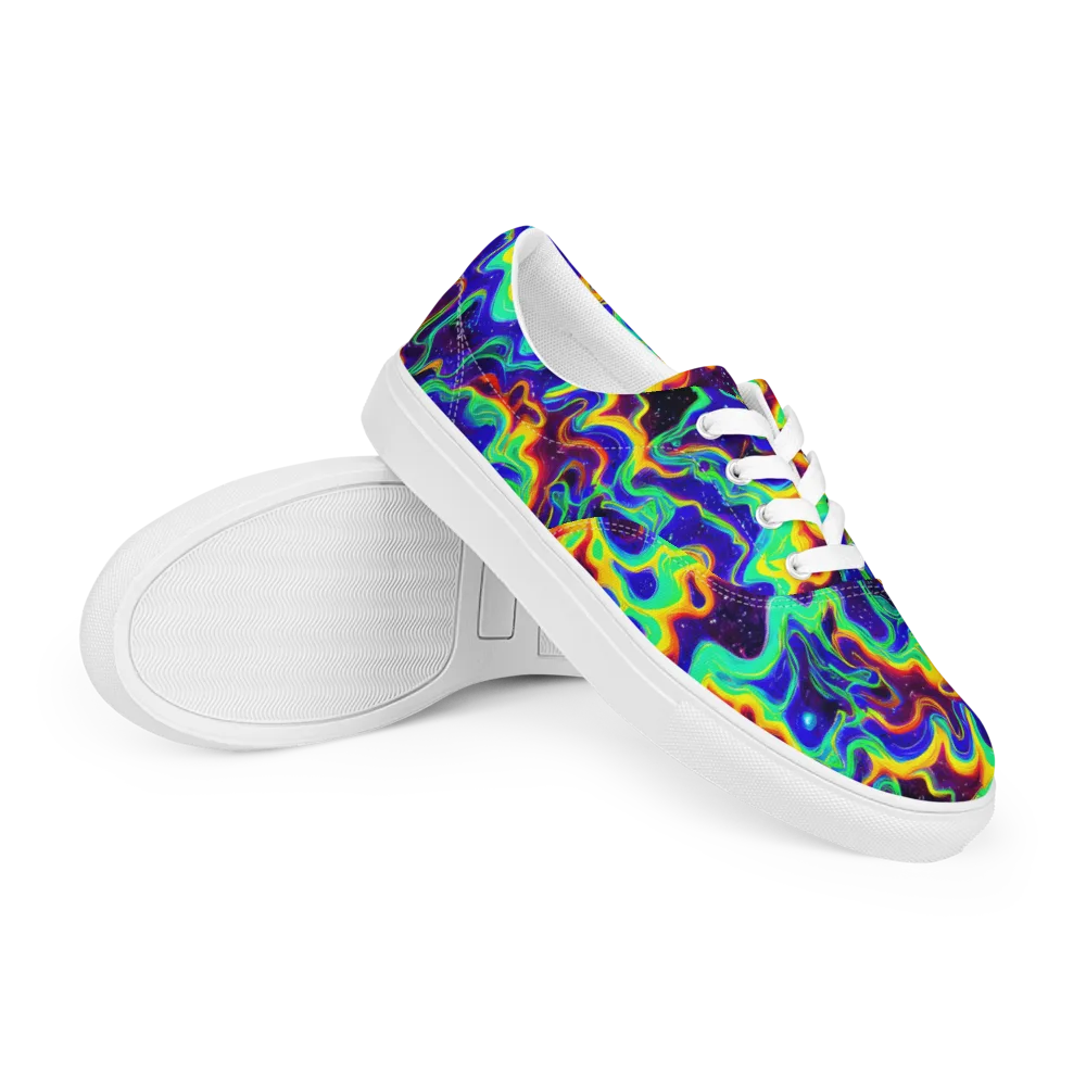 Hypercosm on Men's Lace-Up Canvas Shoes — Right Front