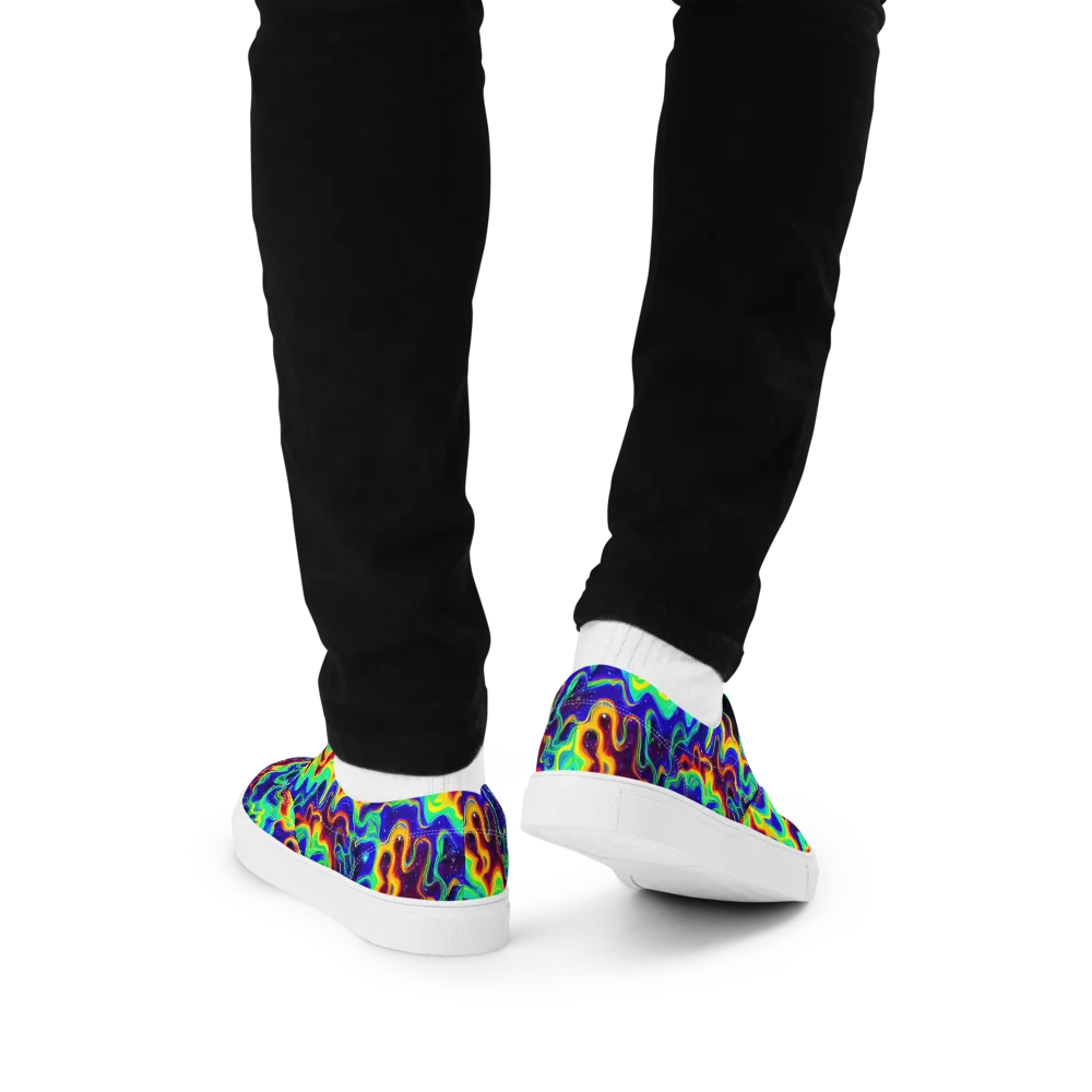 Hypercosm on Men's Lace-Up Canvas Shoes — Back