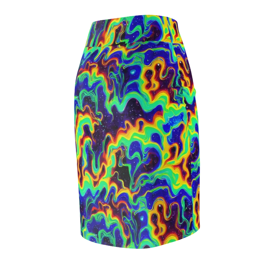Hypercosm on Pencil Skirt — Back Side