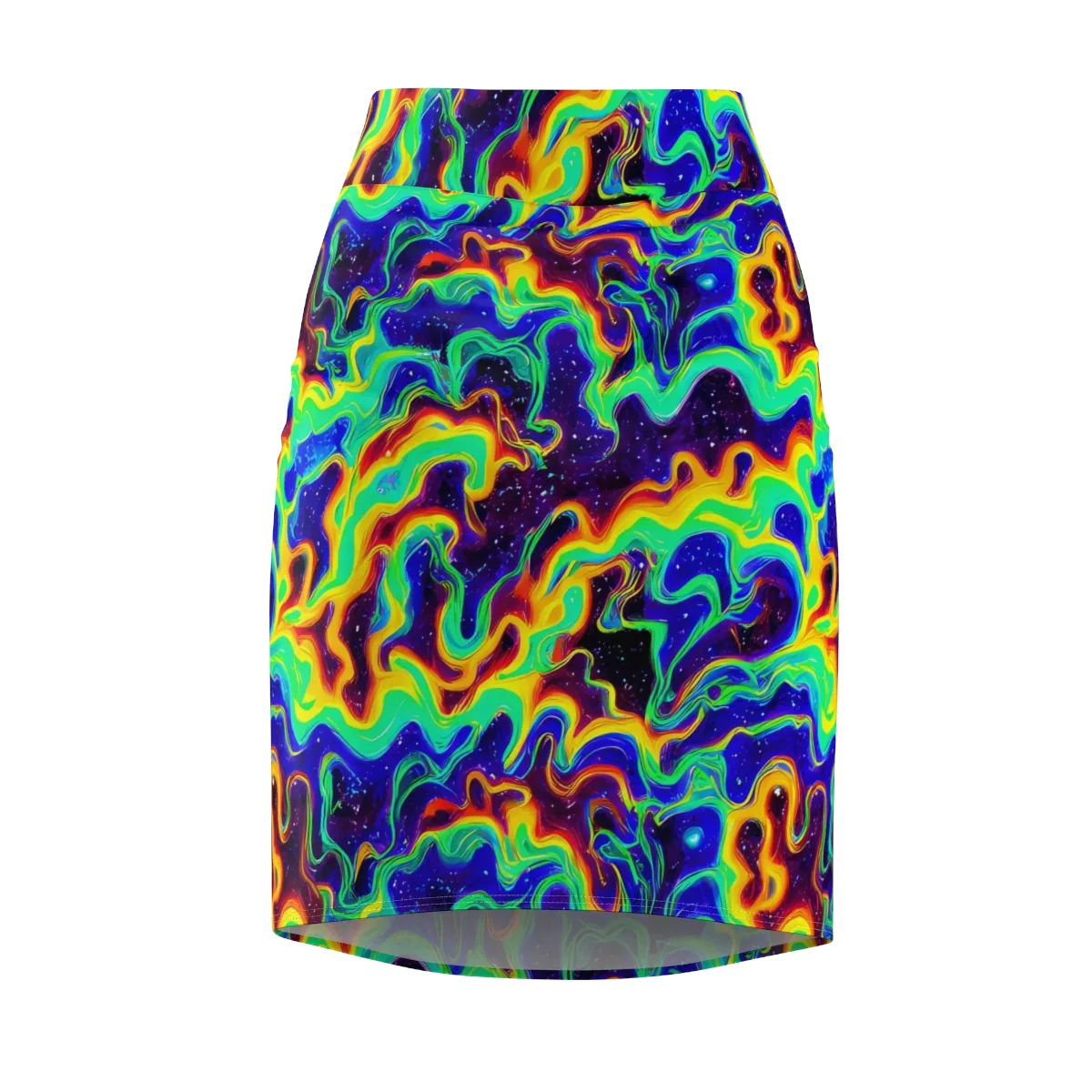 Hypercosm on Pencil Skirt — Front
