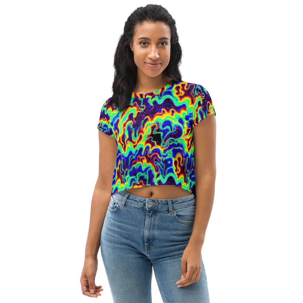 Hypercosm on Crop Tee — Front