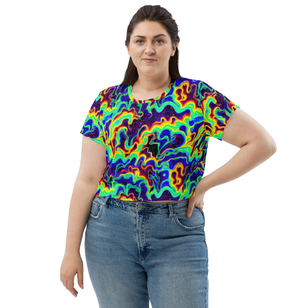 Hypercosm on Crop Tee — Front