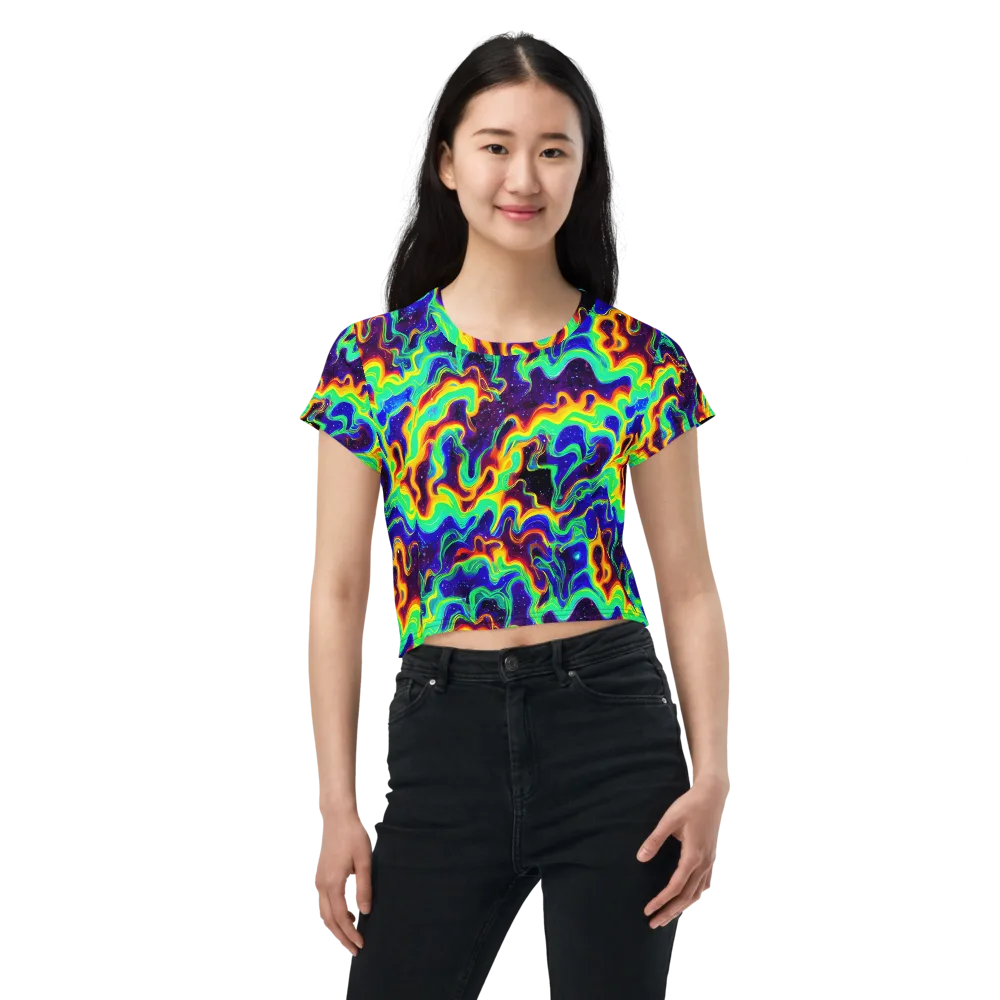 Hypercosm on Crop Tee — Front